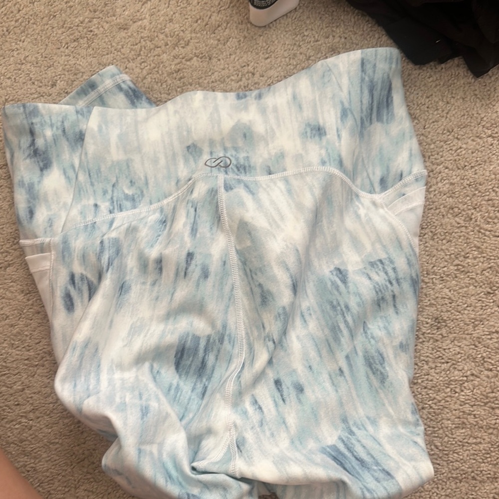 CALIA by Carrie Underwood Blue and White Leggings